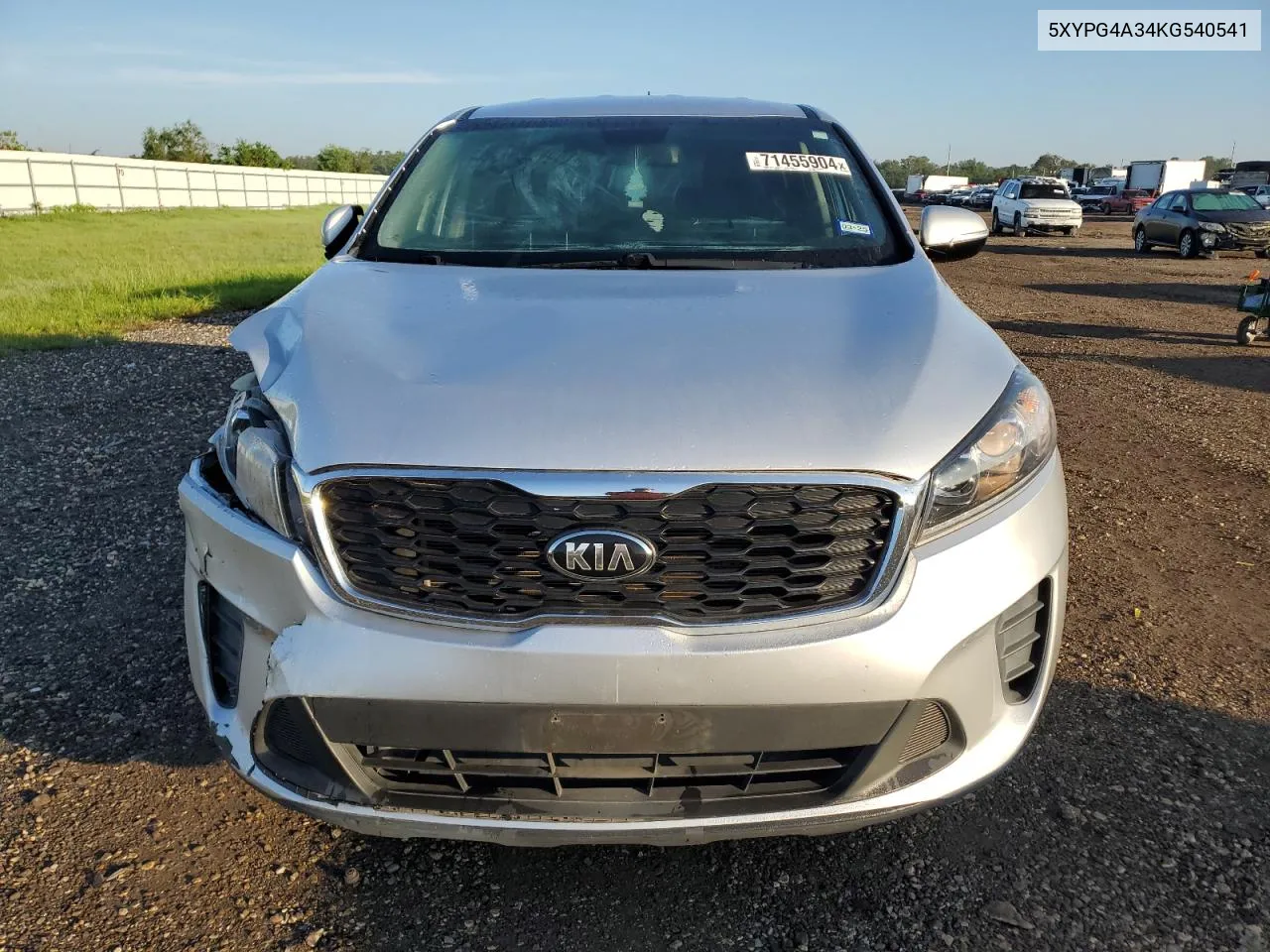 2019 Kia Sorento L VIN: 5XYPG4A34KG540541 Lot: 71455904