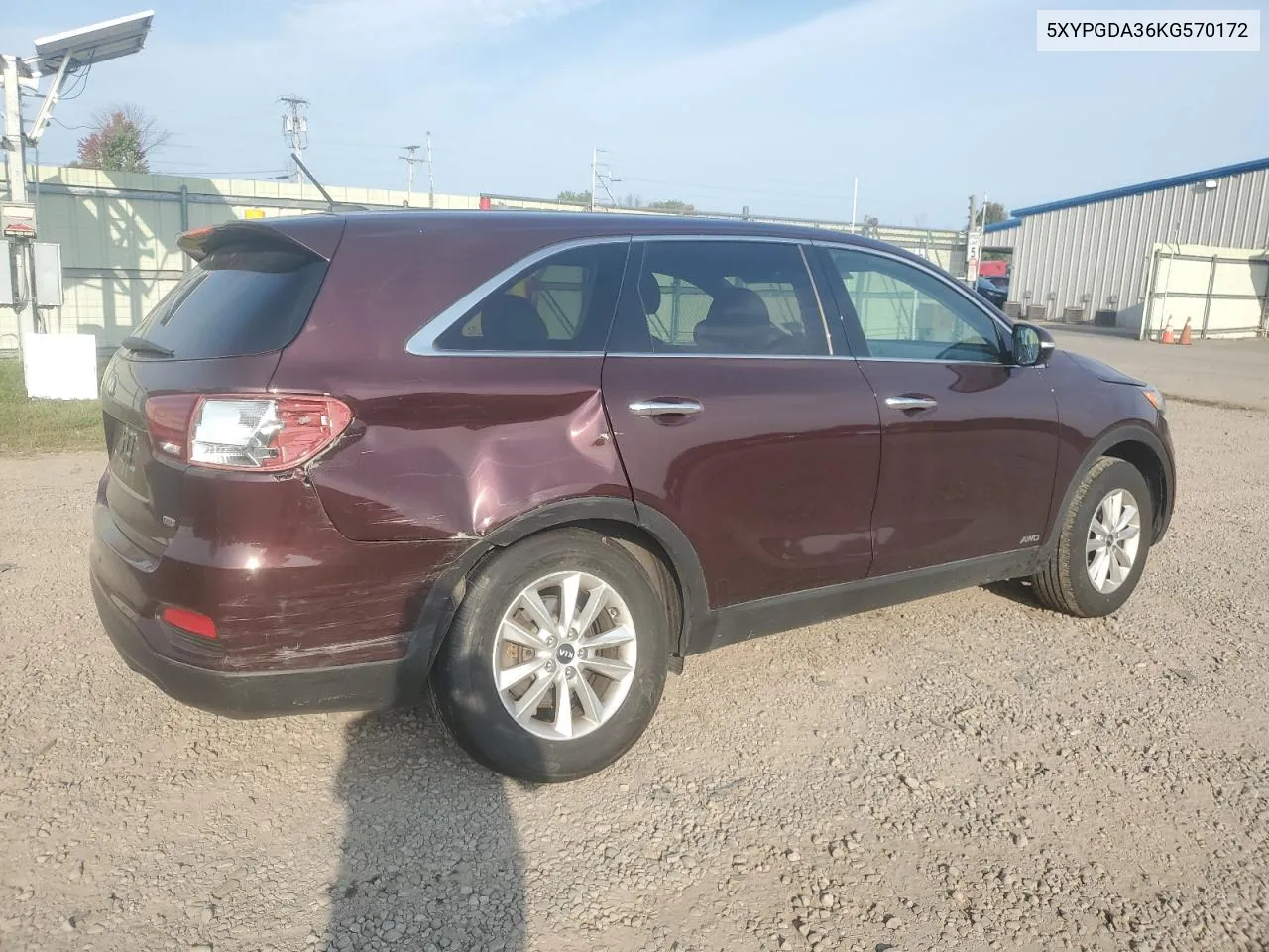 5XYPGDA36KG570172 2019 Kia Sorento L