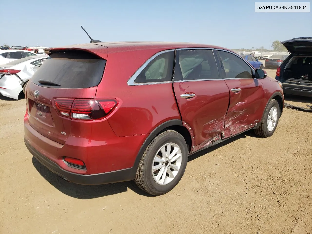 5XYPGDA34KG541804 2019 Kia Sorento L