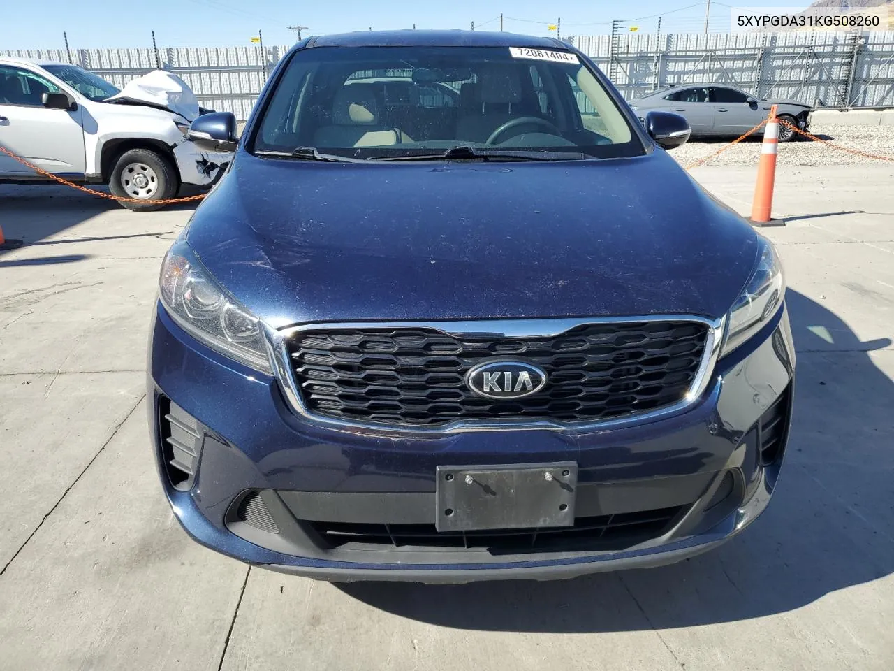 2019 Kia Sorento L VIN: 5XYPGDA31KG508260 Lot: 72081404