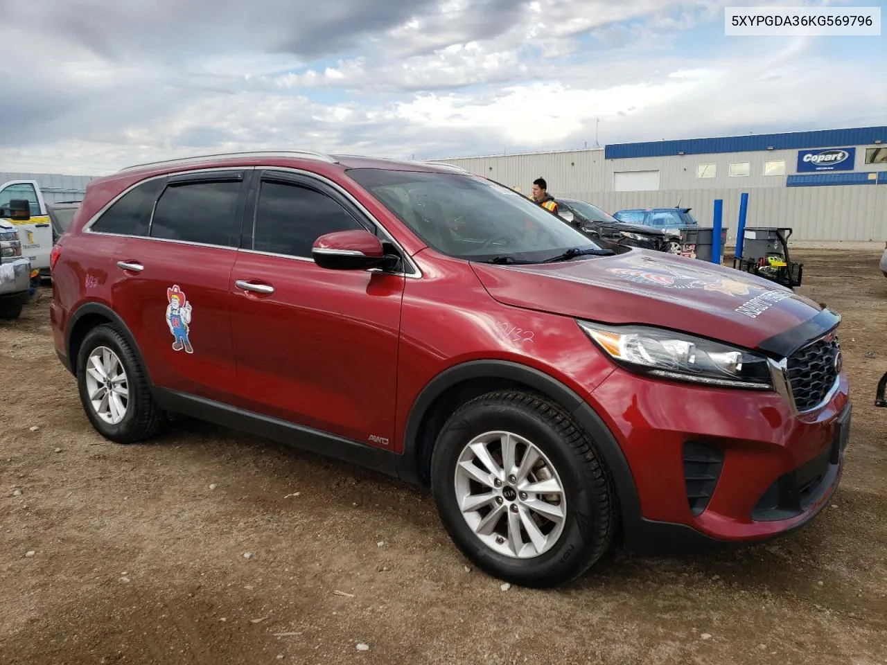 2019 Kia Sorento L VIN: 5XYPGDA36KG569796 Lot: 72239844