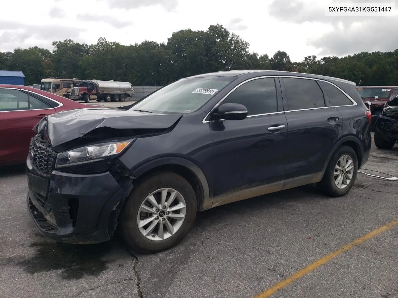 2019 Kia Sorento L VIN: 5XYPG4A31KG551447 Lot: 72366614