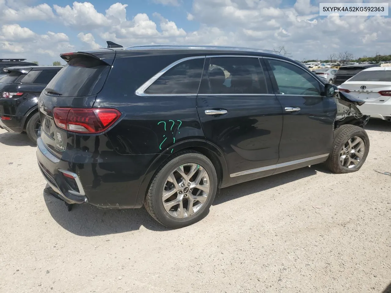 2019 Kia Sorento Sx VIN: 5XYPK4A52KG592363 Lot: 72424244