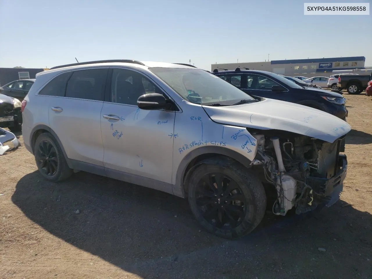 2019 Kia Sorento Lx VIN: 5XYPG4A51KG598558 Lot: 72525064