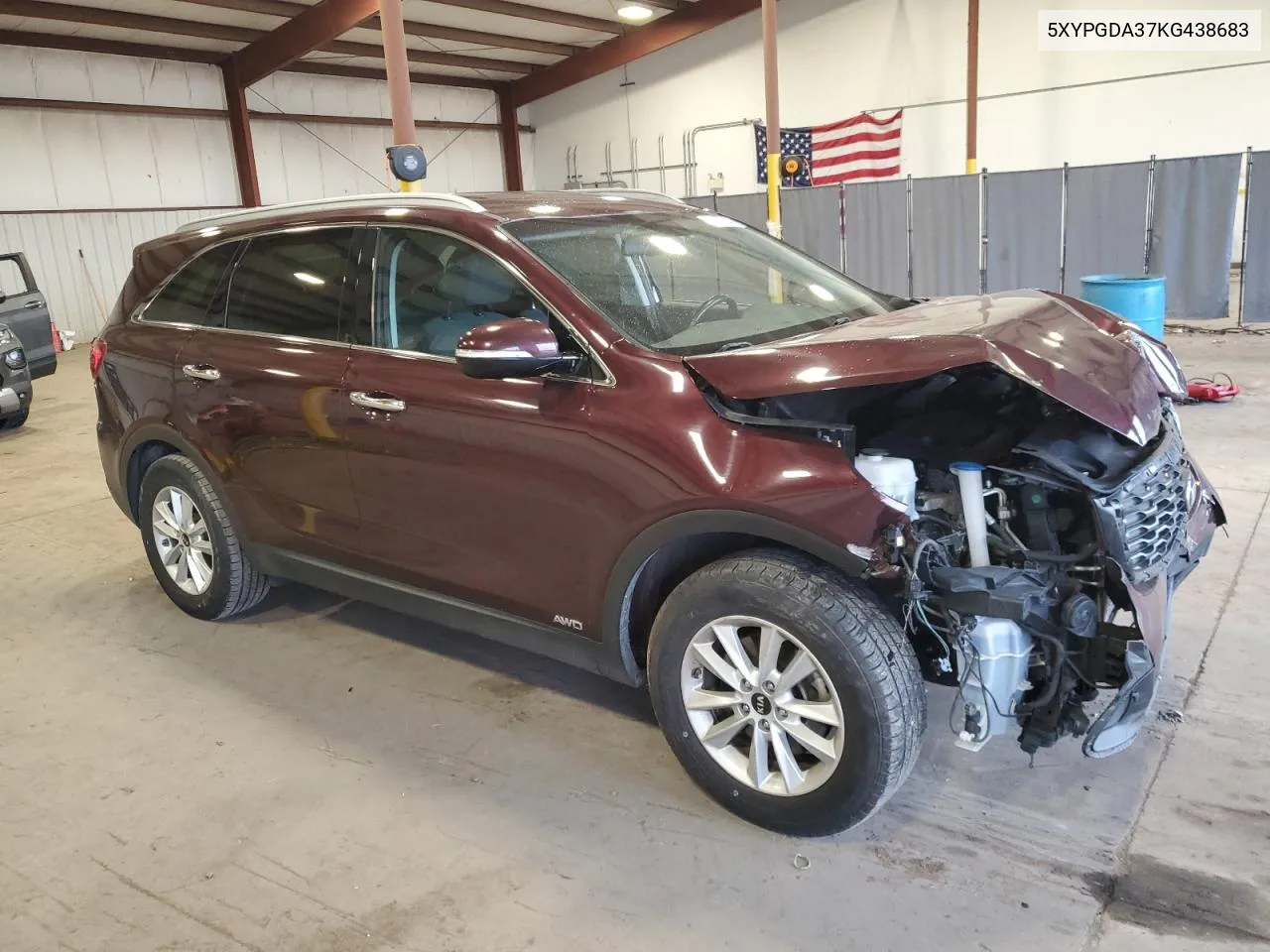 2019 Kia Sorento L VIN: 5XYPGDA37KG438683 Lot: 72600344