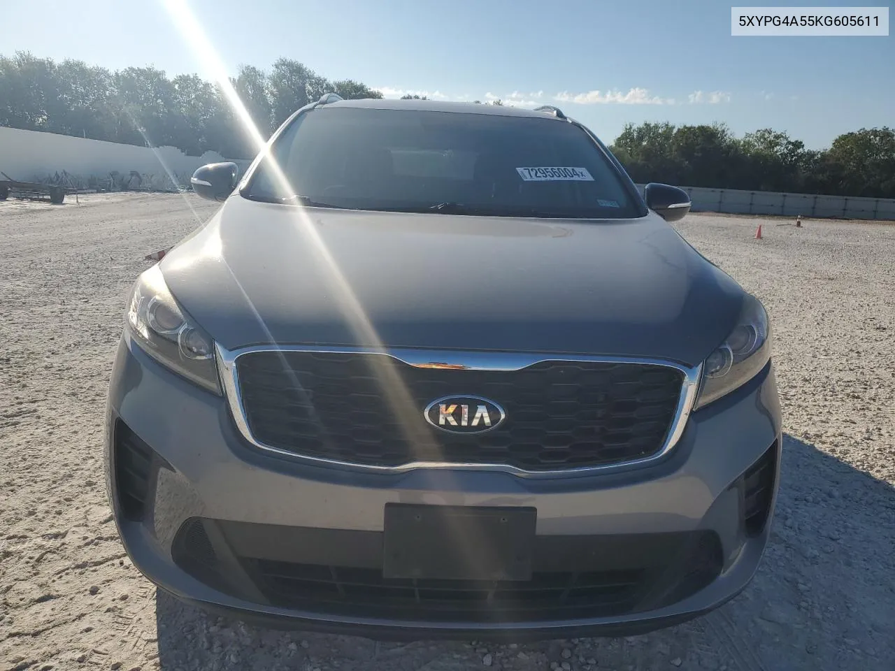 2019 Kia Sorento Lx VIN: 5XYPG4A55KG605611 Lot: 72956004