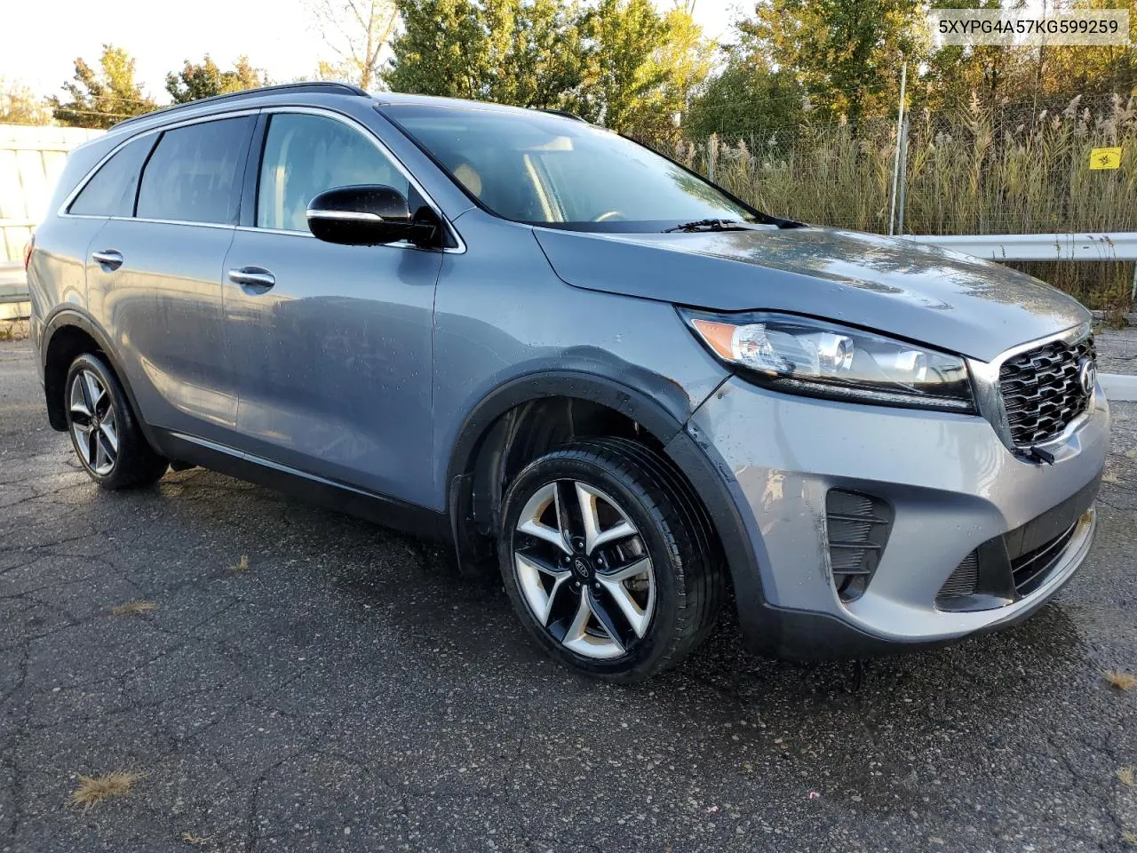 2019 Kia Sorento Lx VIN: 5XYPG4A57KG599259 Lot: 74058584