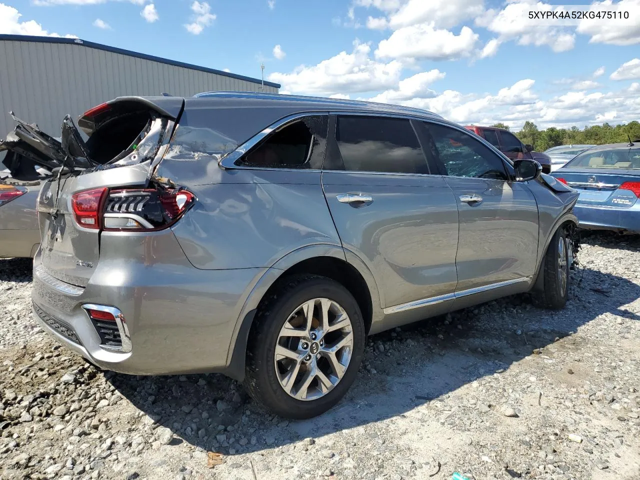 2019 Kia Sorento Sx VIN: 5XYPK4A52KG475110 Lot: 74080574