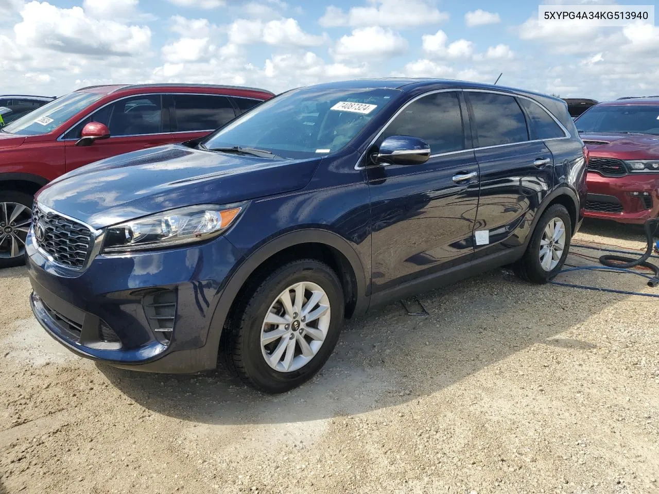 2019 Kia Sorento L VIN: 5XYPG4A34KG513940 Lot: 74087324