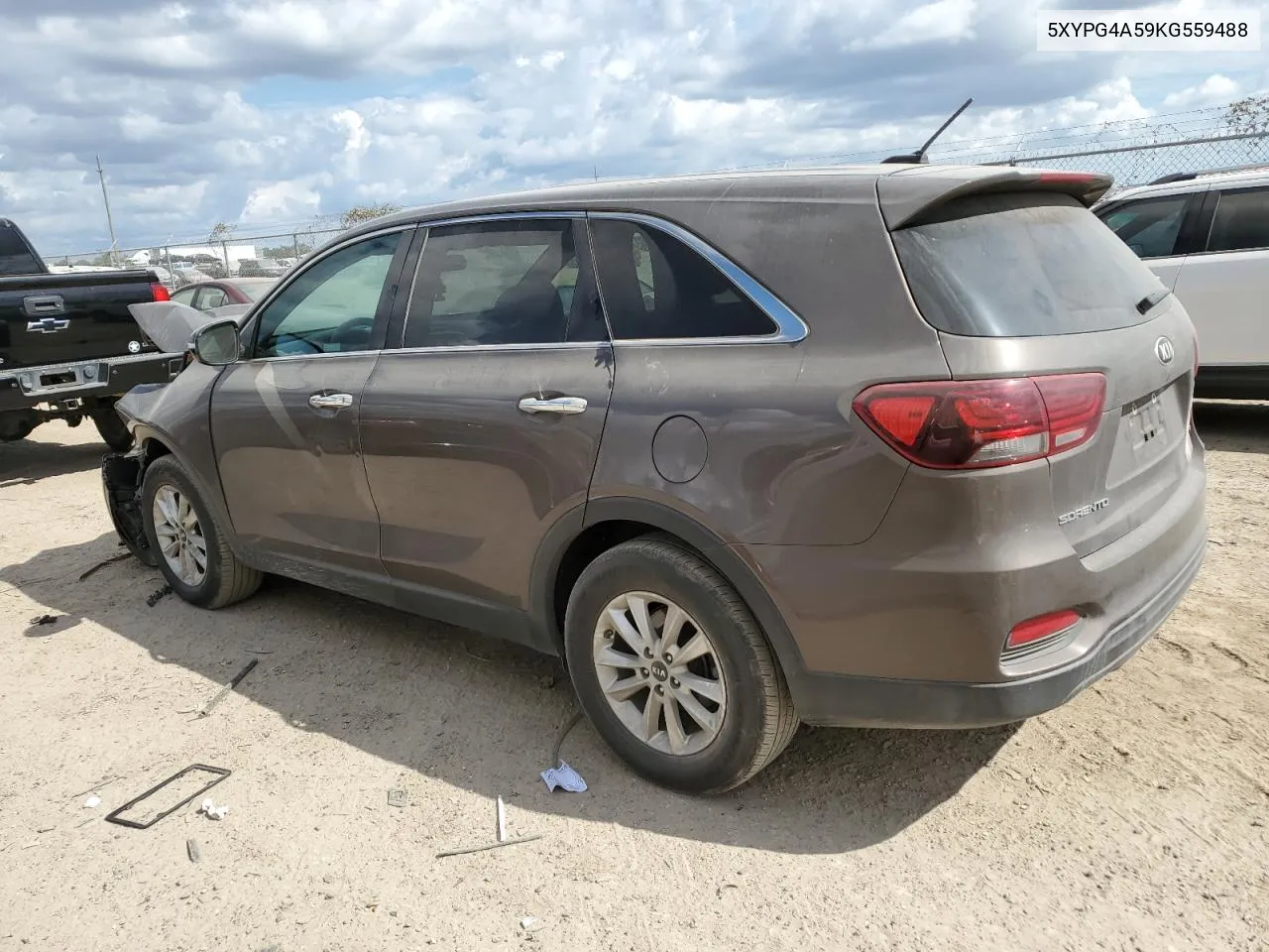 2019 Kia Sorento Lx VIN: 5XYPG4A59KG559488 Lot: 74374054