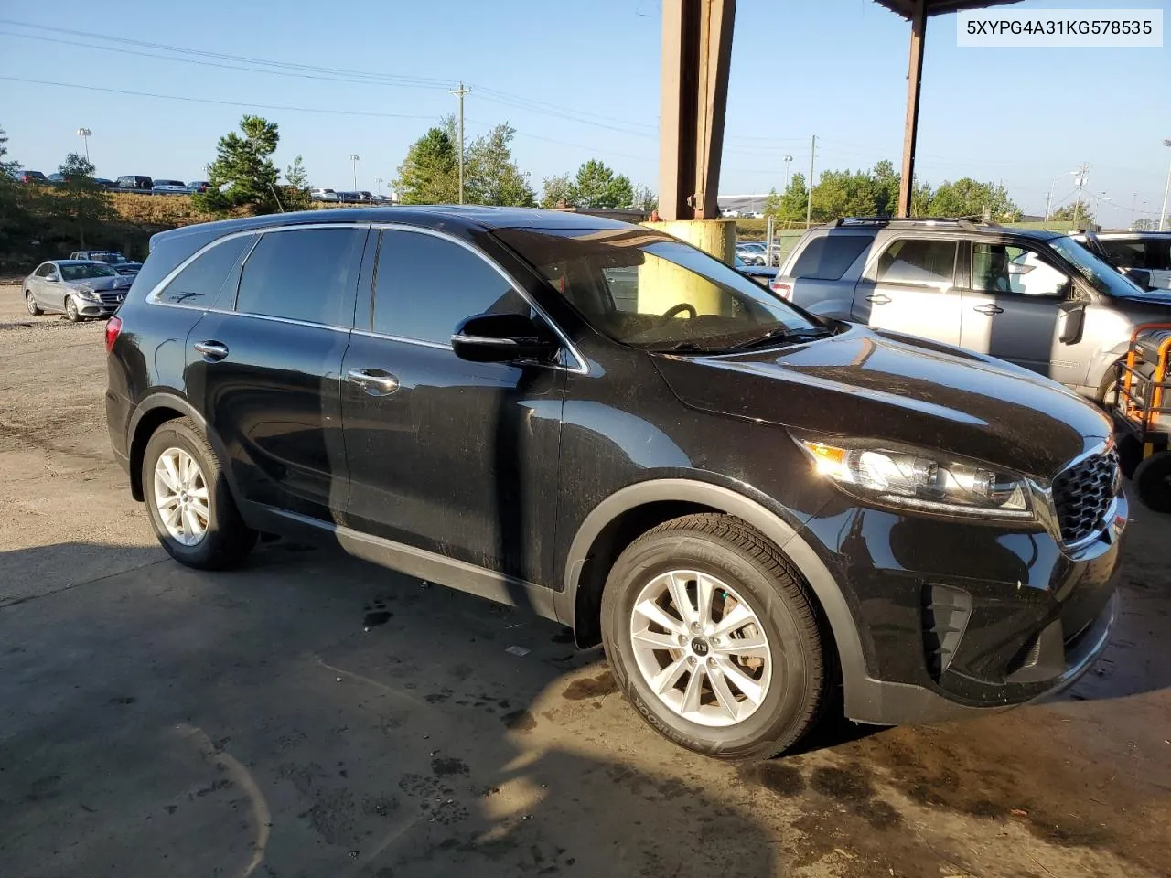 2019 Kia Sorento L VIN: 5XYPG4A31KG578535 Lot: 74453594