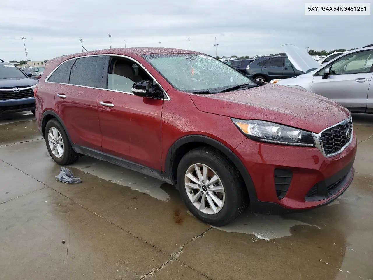 2019 Kia Sorento Lx VIN: 5XYPG4A54KG481251 Lot: 74904314