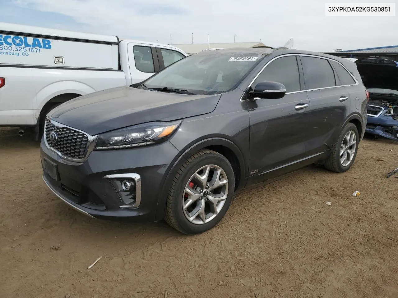 2019 Kia Sorento Sx VIN: 5XYPKDA52KG530851 Lot: 75398494