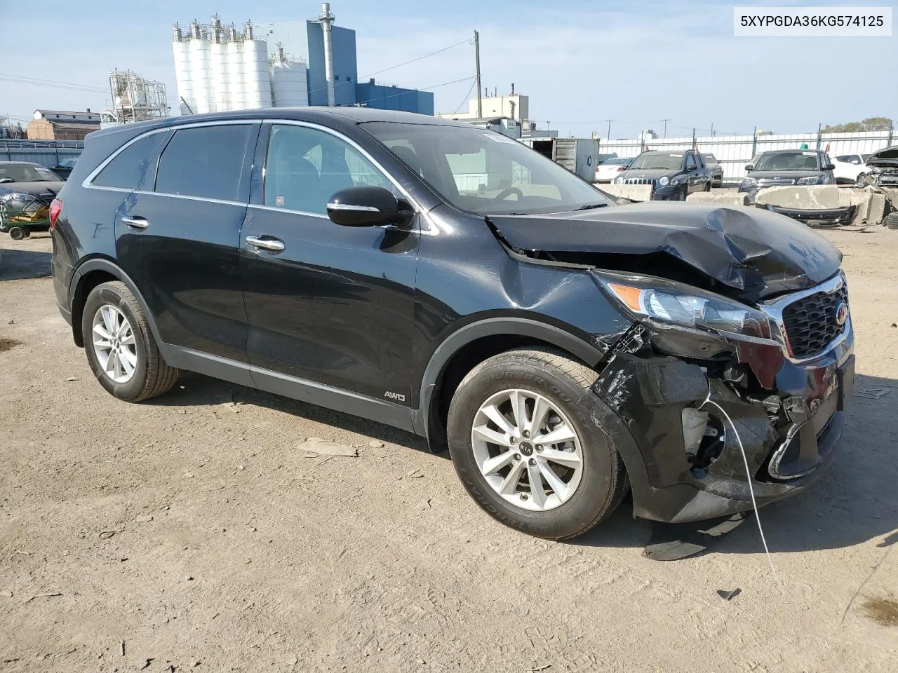 2019 Kia Sorento L VIN: 5XYPGDA36KG574125 Lot: 75682494