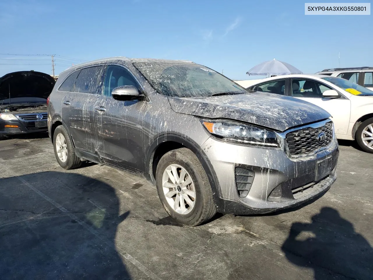 2019 Kia Sorento L VIN: 5XYPG4A3XKG550801 Lot: 75703754