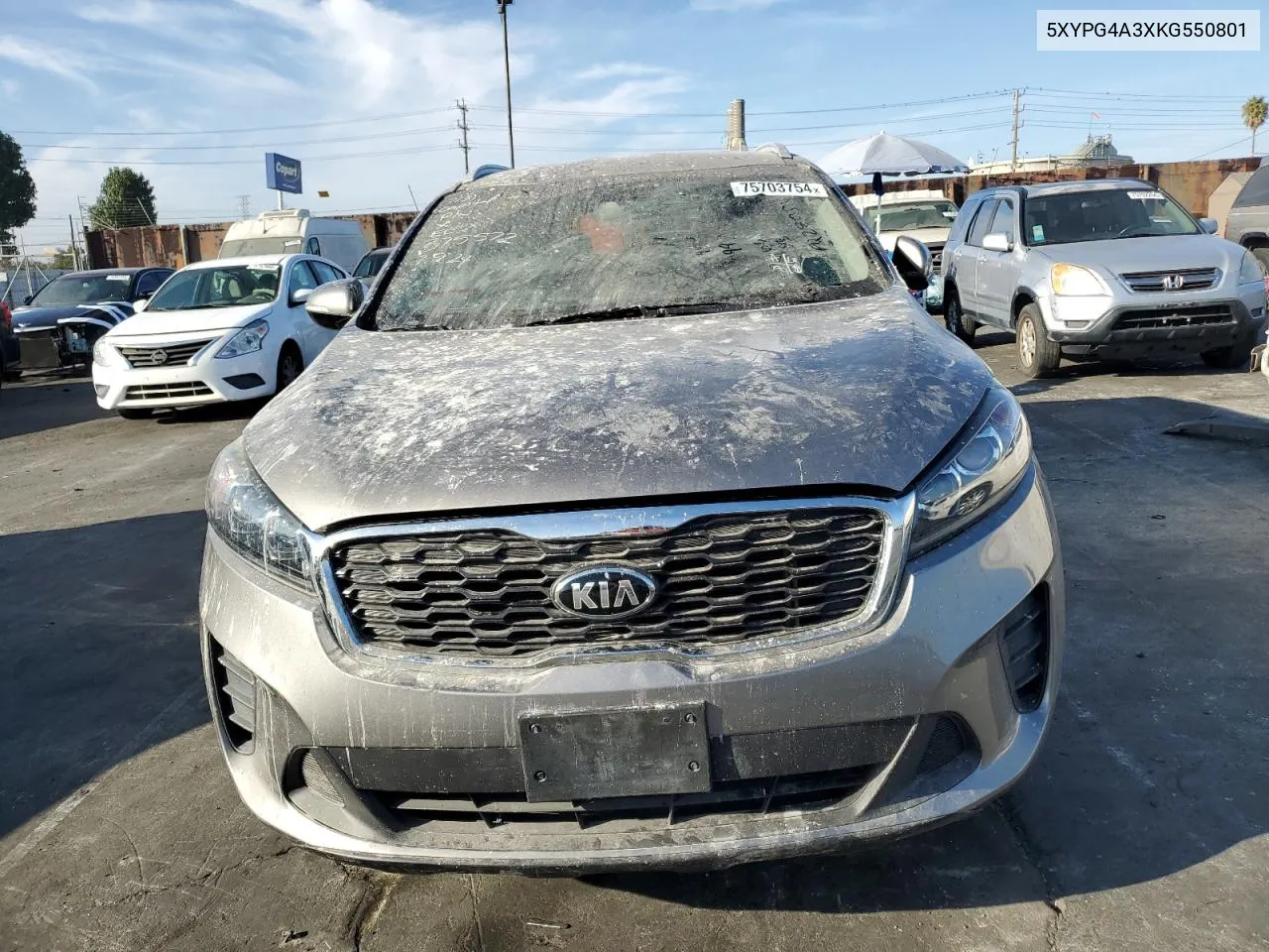 2019 Kia Sorento L VIN: 5XYPG4A3XKG550801 Lot: 75703754