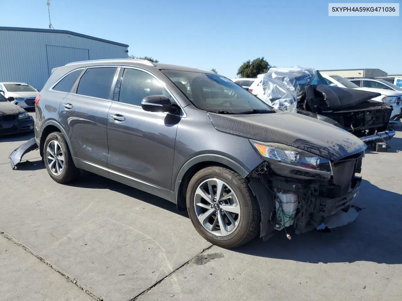 2019 Kia Sorento Ex VIN: 5XYPH4A59KG471036 Lot: 75888084