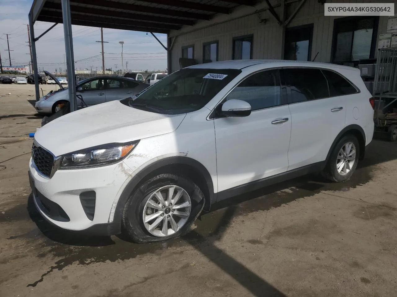 2019 Kia Sorento L VIN: 5XYPG4A34KG530642 Lot: 75940804