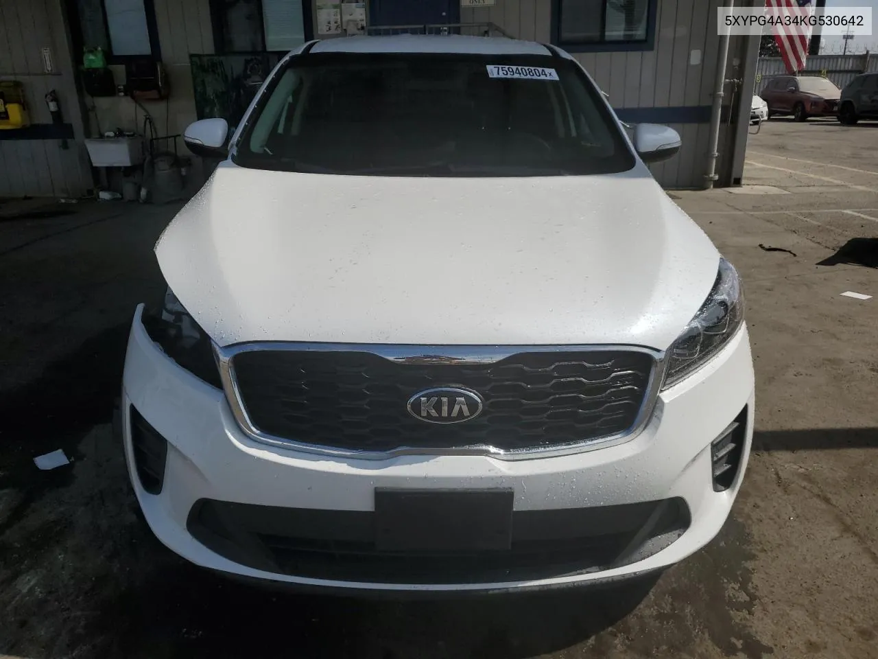 2019 Kia Sorento L VIN: 5XYPG4A34KG530642 Lot: 75940804