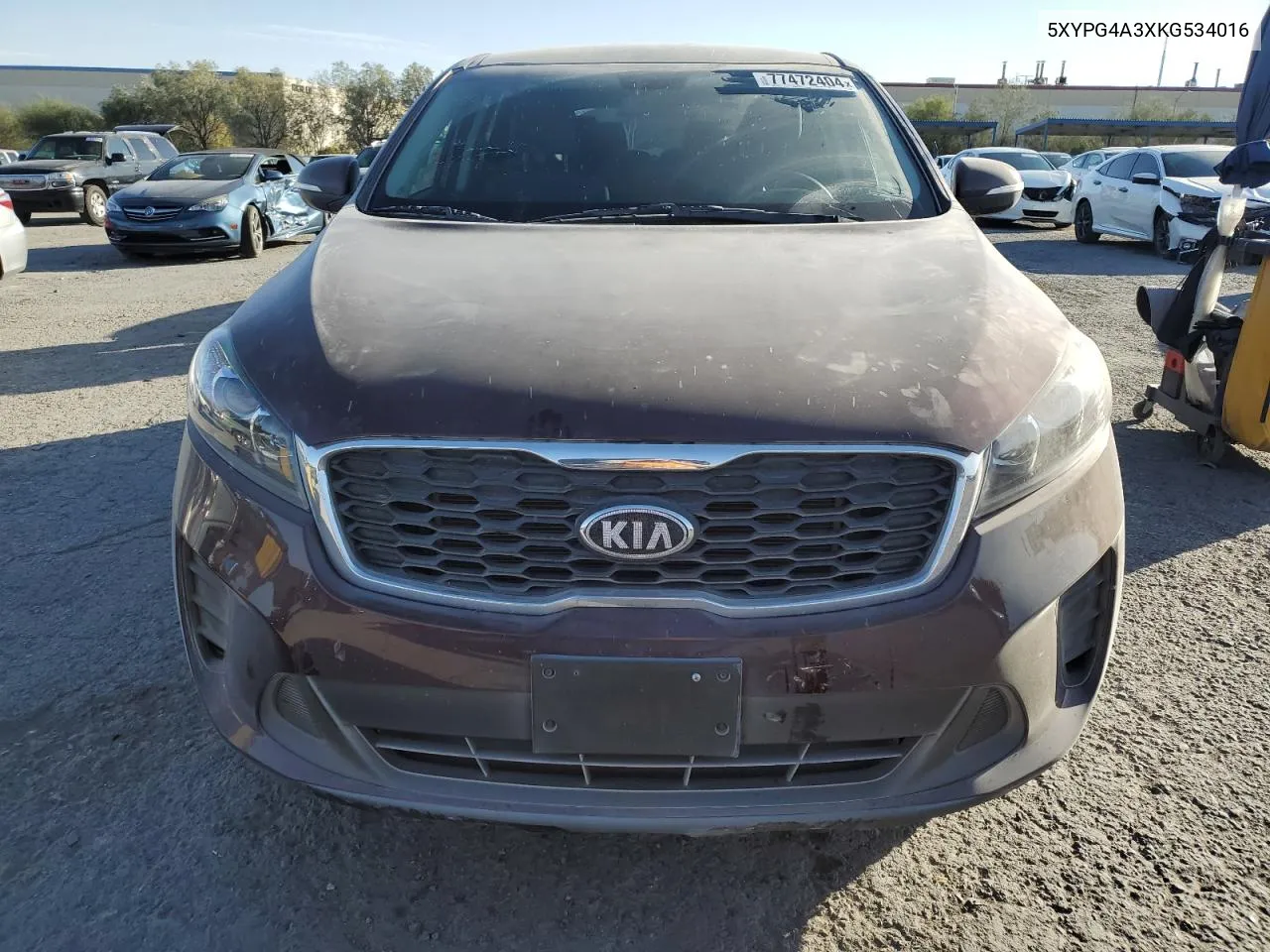 2019 Kia Sorento L VIN: 5XYPG4A3XKG534016 Lot: 77472404