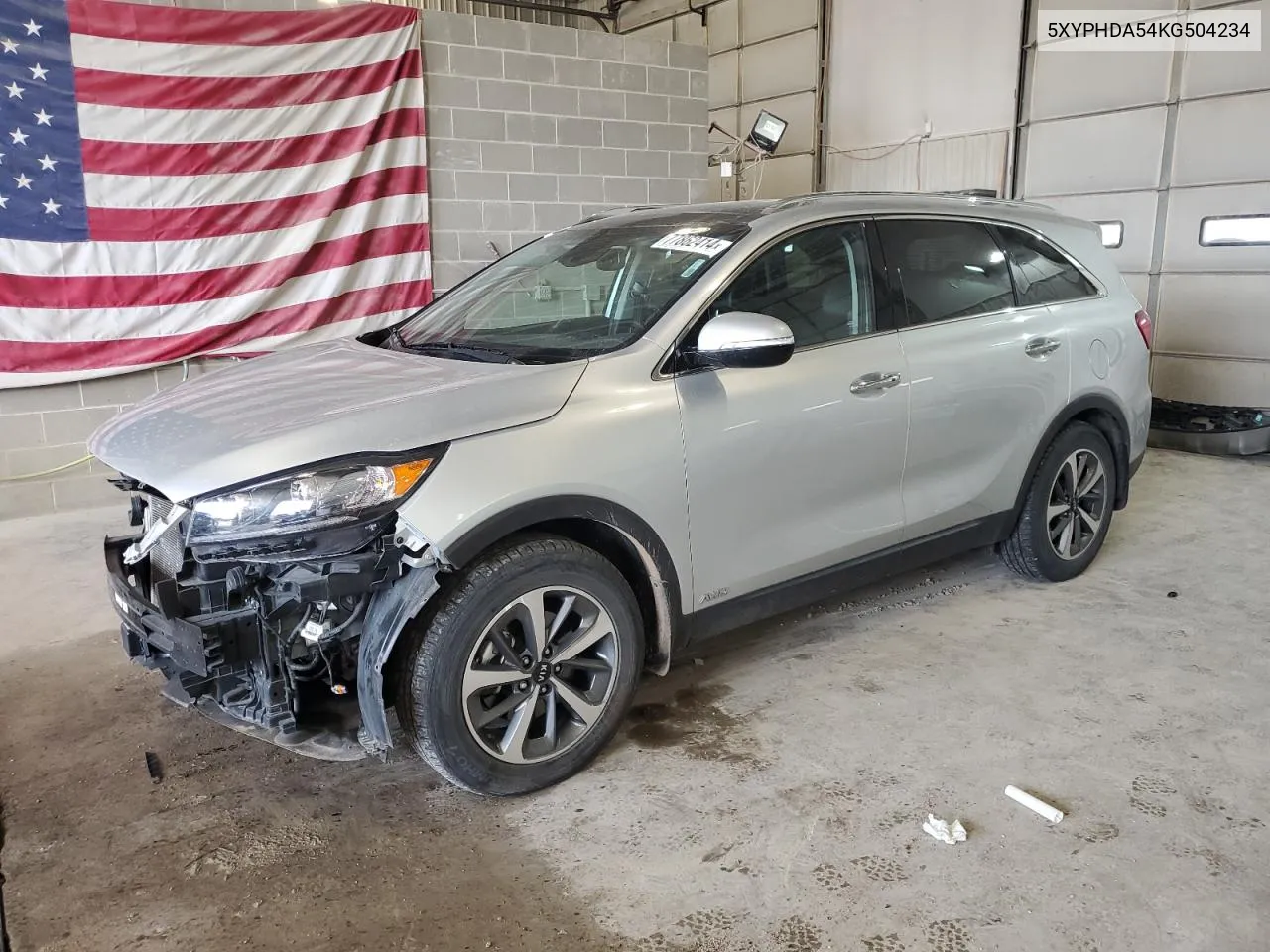 2019 Kia Sorento Ex VIN: 5XYPHDA54KG504234 Lot: 77862414