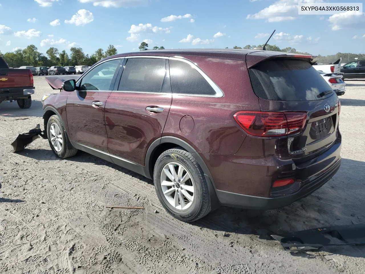 2019 Kia Sorento L VIN: 5XYPG4A3XKG568313 Lot: 77906634