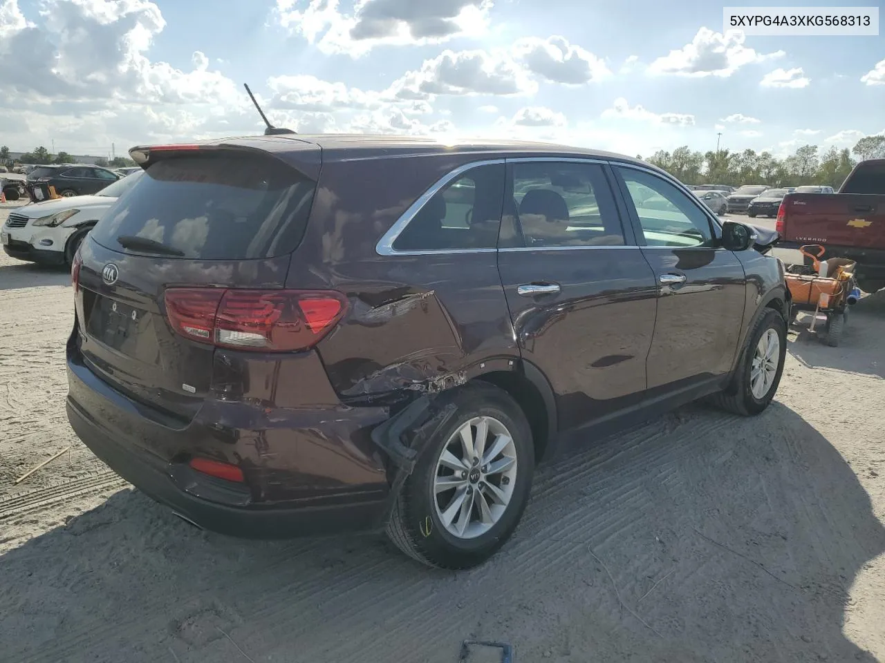 2019 Kia Sorento L VIN: 5XYPG4A3XKG568313 Lot: 77906634