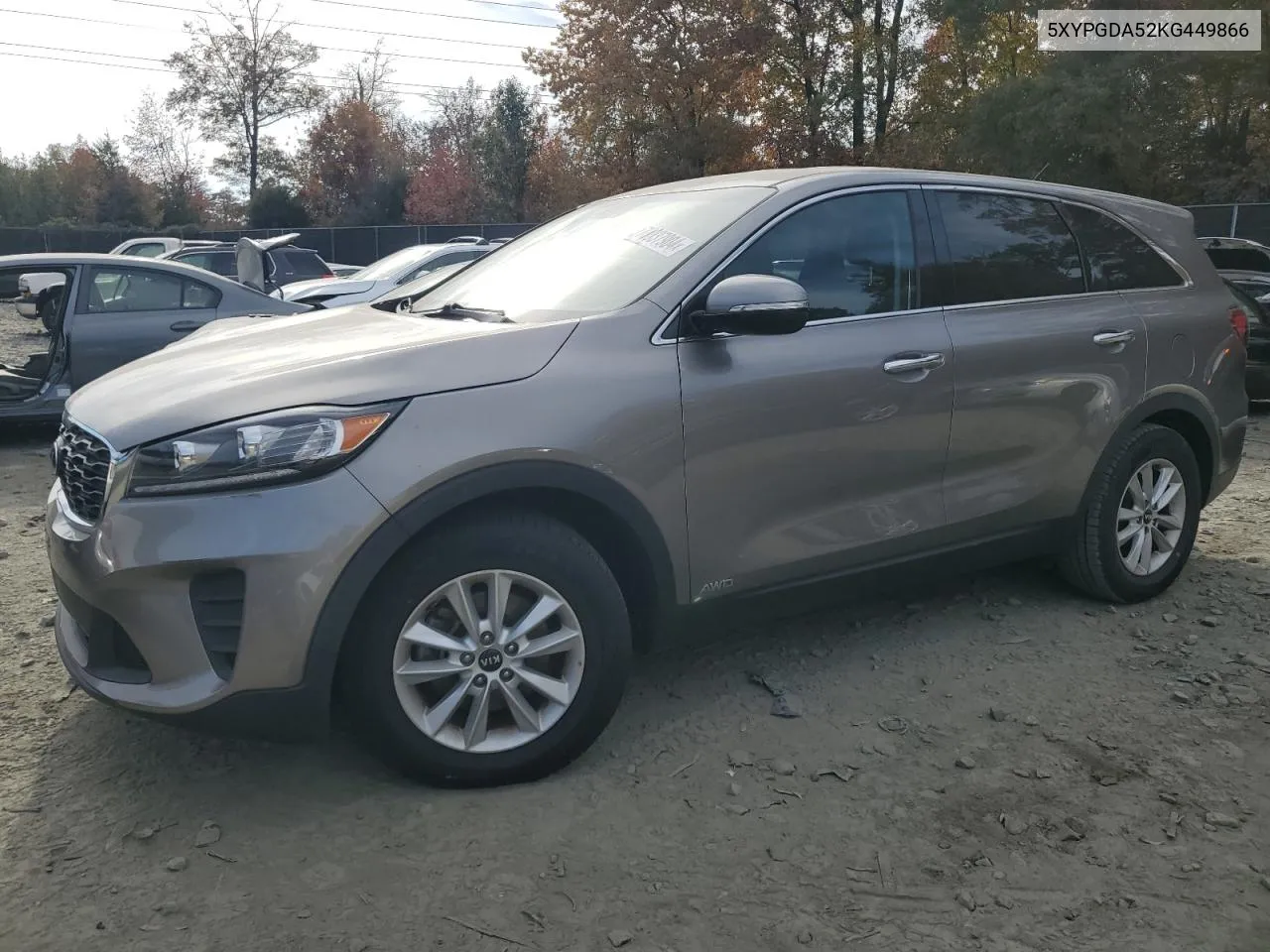 2019 Kia Sorento Lx VIN: 5XYPGDA52KG449866 Lot: 78037904