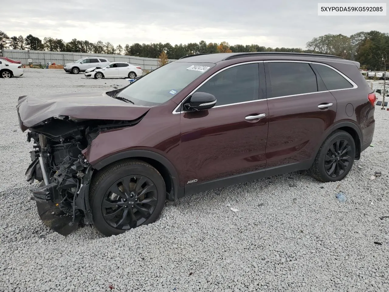 2019 Kia Sorento Lx VIN: 5XYPGDA59KG592085 Lot: 78424734