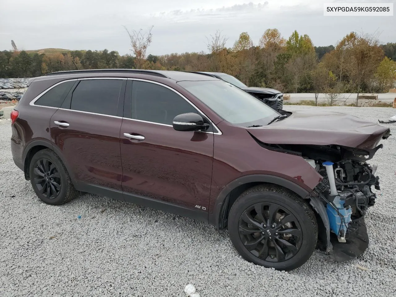 2019 Kia Sorento Lx VIN: 5XYPGDA59KG592085 Lot: 78424734