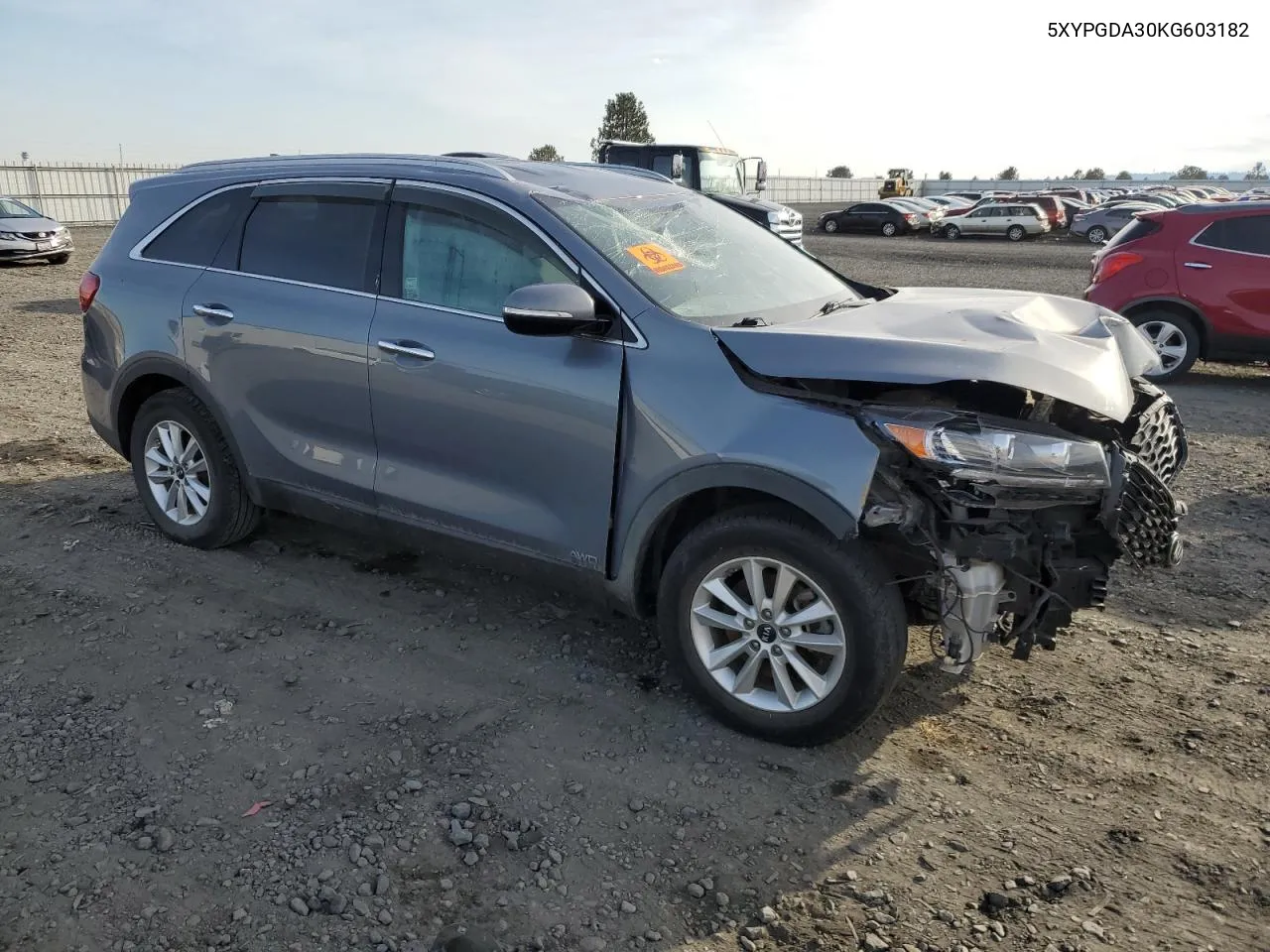 2019 Kia Sorento L VIN: 5XYPGDA30KG603182 Lot: 78432844