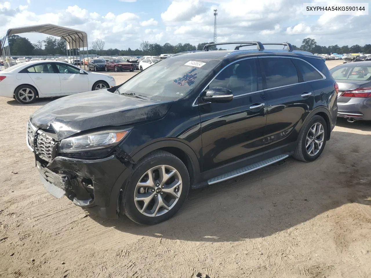 2019 Kia Sorento Ex VIN: 5XYPH4A54KG590144 Lot: 78468634