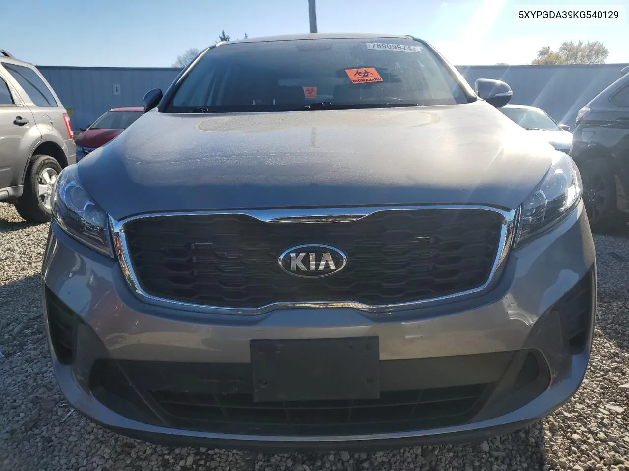 2019 Kia Sorento L VIN: 5XYPGDA39KG540129 Lot: 78909974