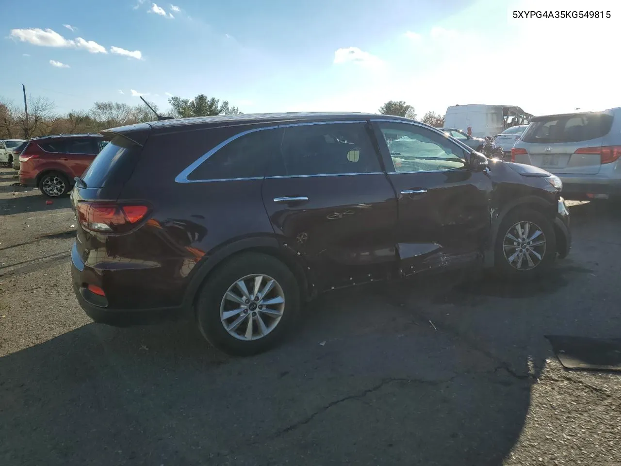 2019 Kia Sorento L VIN: 5XYPG4A35KG549815 Lot: 79417234