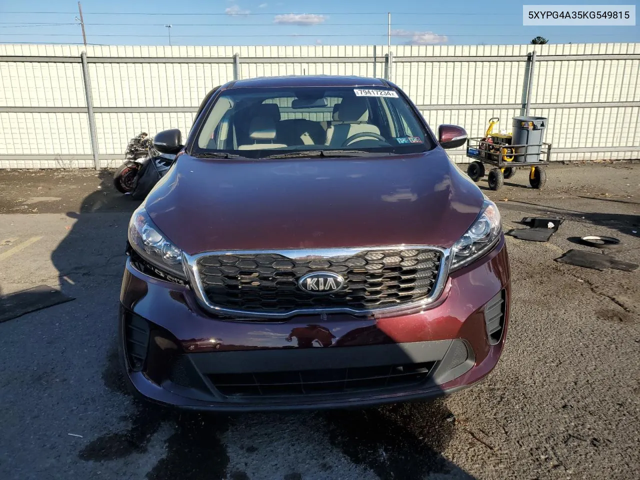 2019 Kia Sorento L VIN: 5XYPG4A35KG549815 Lot: 79417234