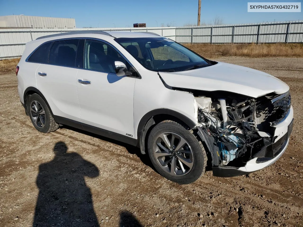 2019 Kia Sorento Ex VIN: 5XYPHDA57KG432719 Lot: 79636294