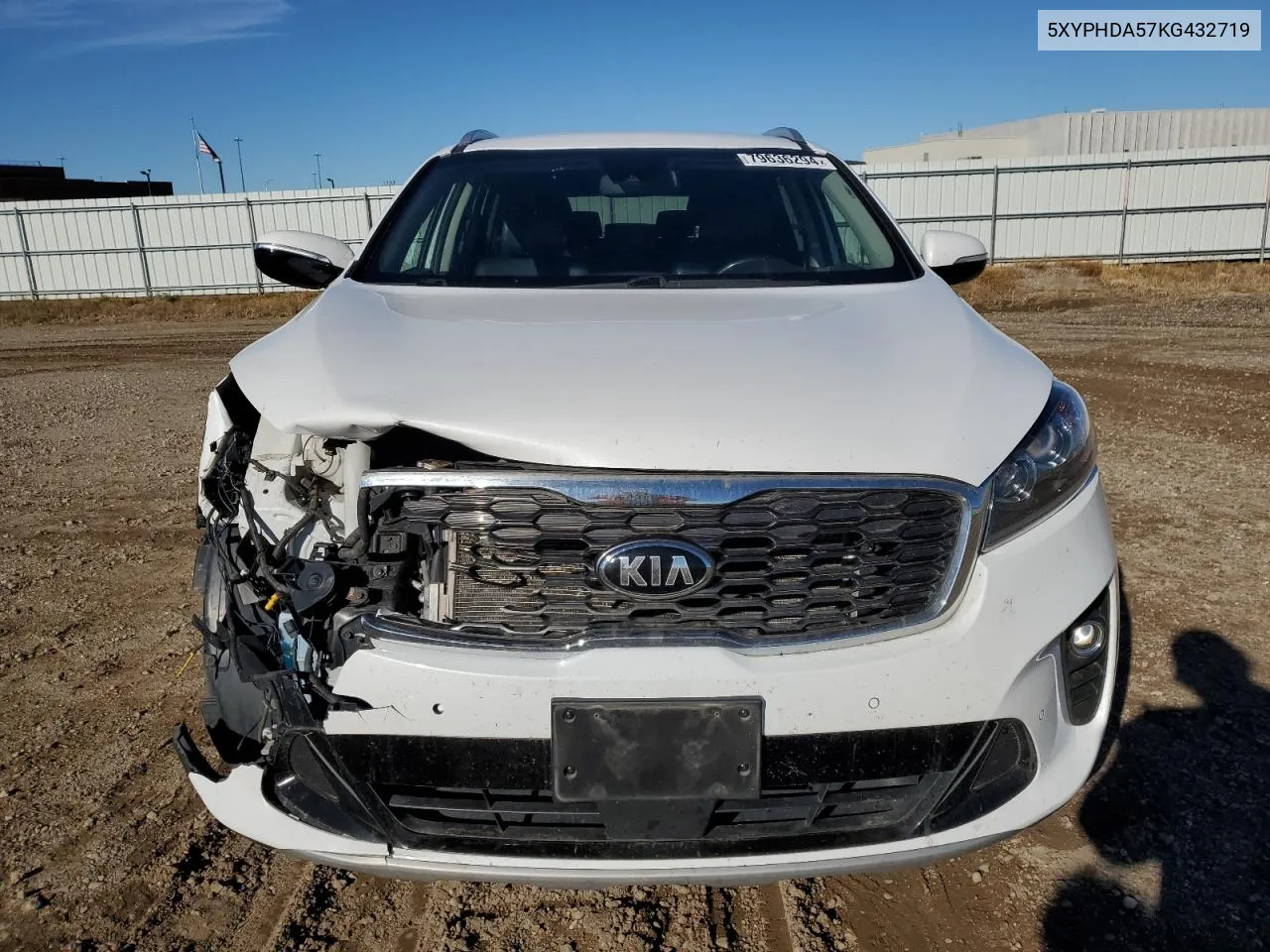 2019 Kia Sorento Ex VIN: 5XYPHDA57KG432719 Lot: 79636294