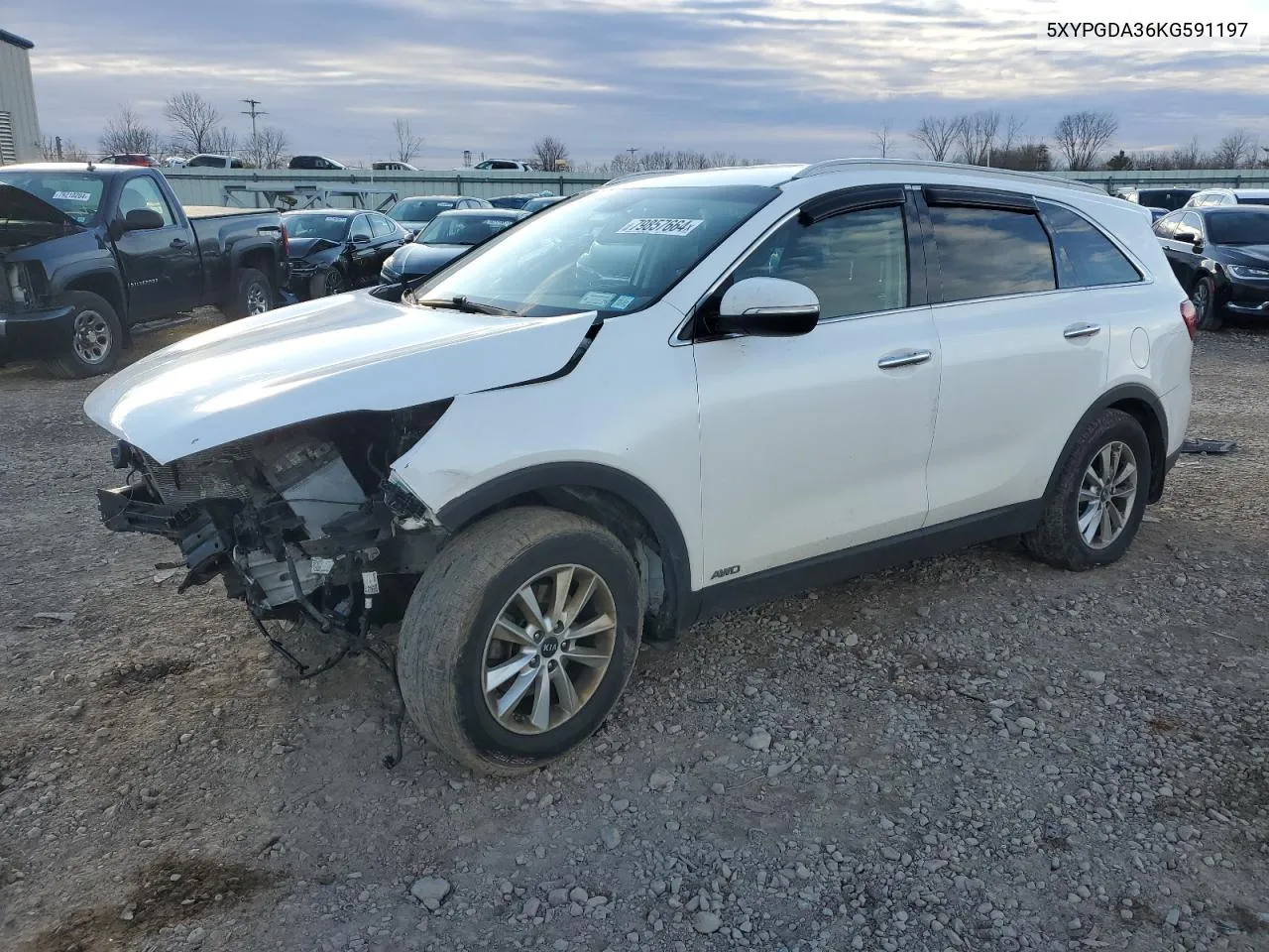 2019 Kia Sorento L VIN: 5XYPGDA36KG591197 Lot: 79857664