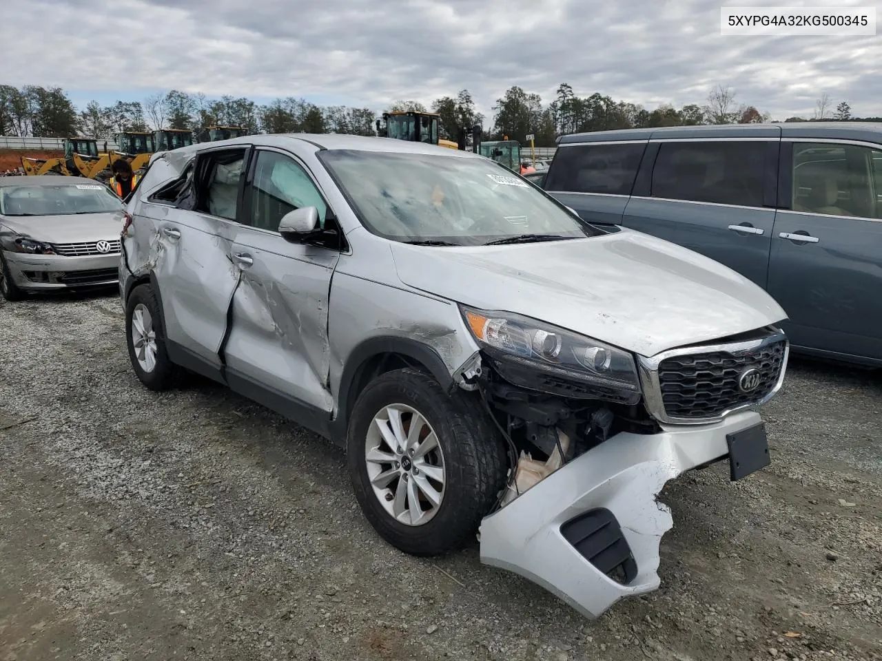 2019 Kia Sorento L VIN: 5XYPG4A32KG500345 Lot: 80130664