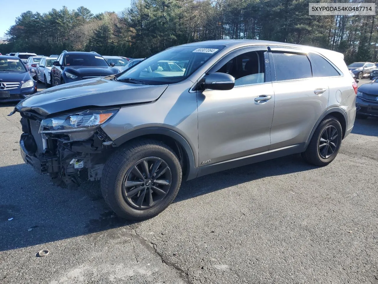 2019 Kia Sorento Lx VIN: 5XYPGDA54KG487714 Lot: 80307064