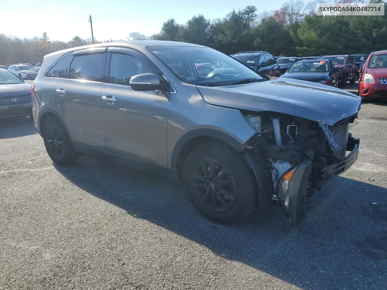 2019 Kia Sorento Lx VIN: 5XYPGDA54KG487714 Lot: 80307064