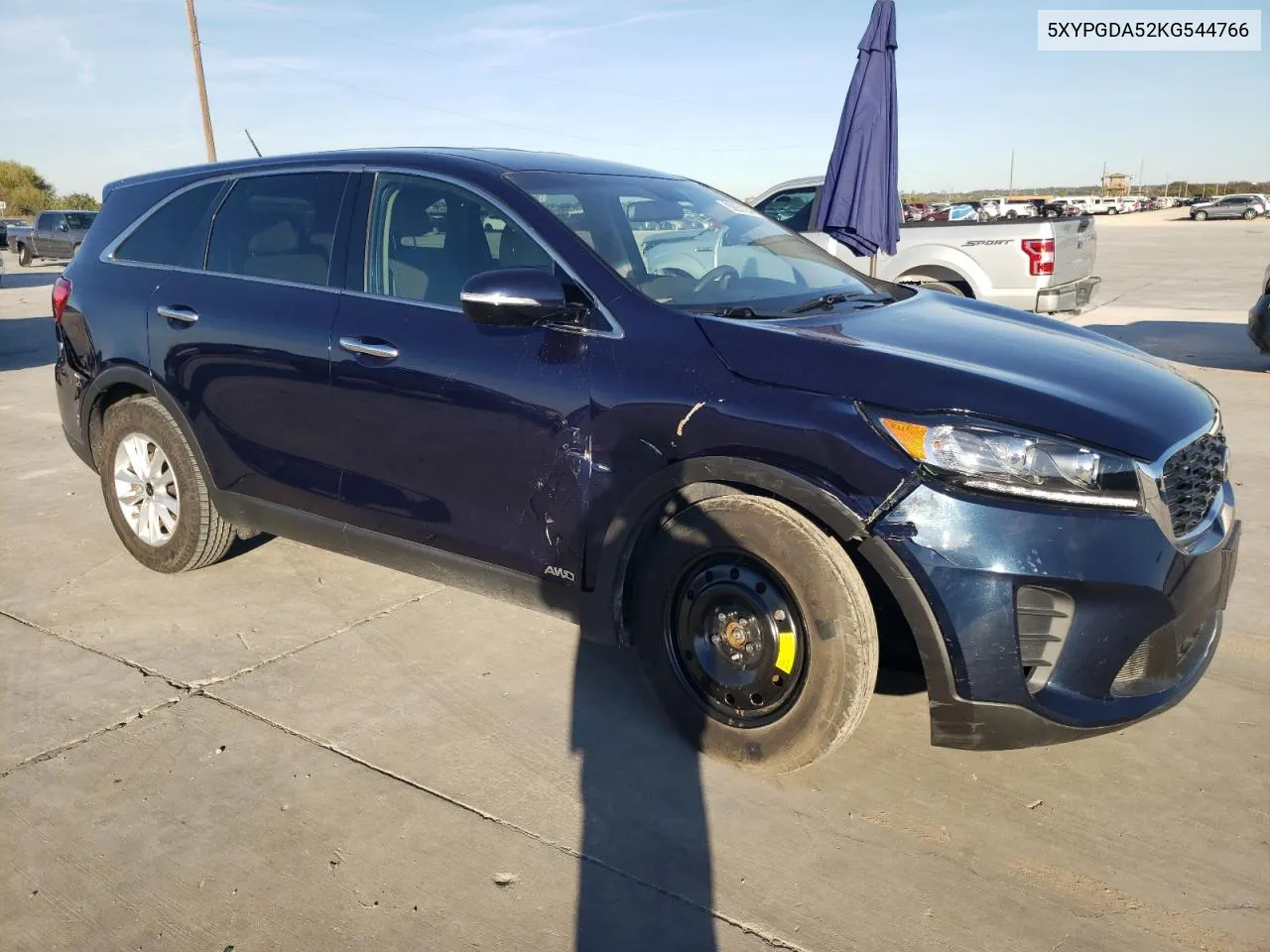 2019 Kia Sorento Lx VIN: 5XYPGDA52KG544766 Lot: 80551054