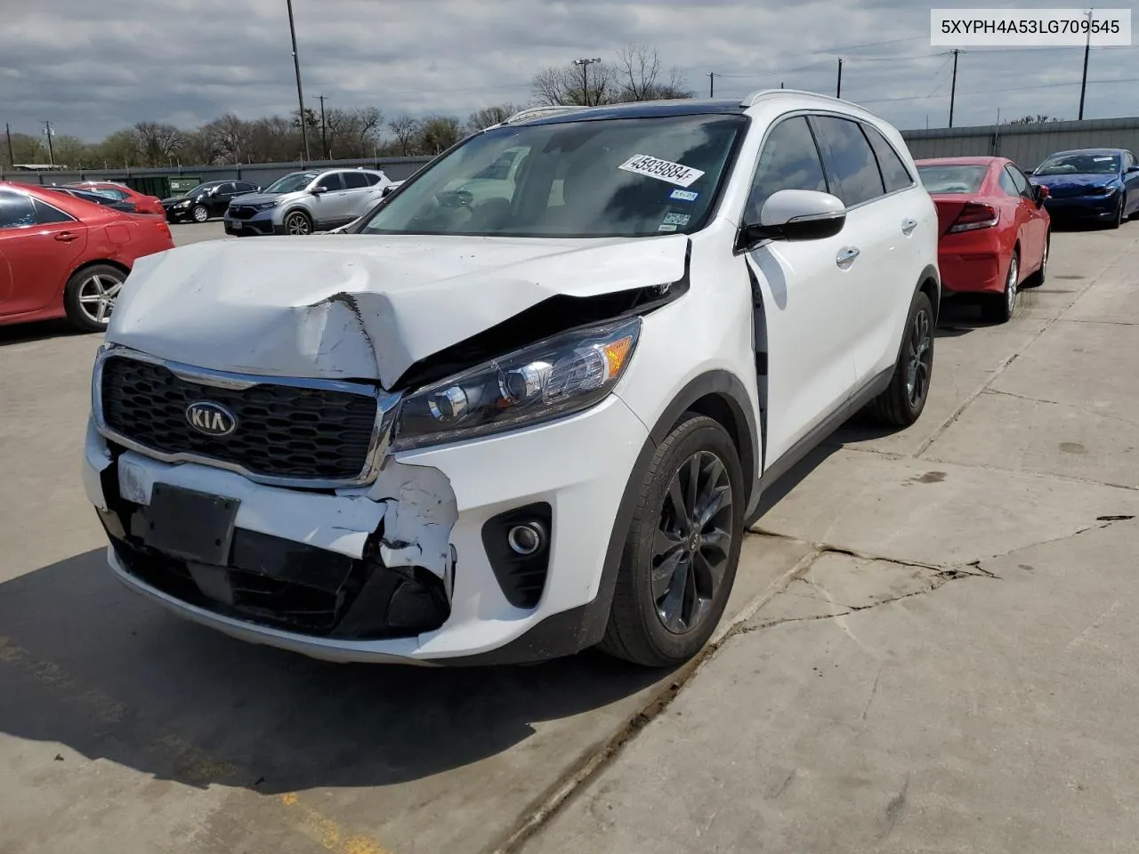 2020 Kia Sorento Ex VIN: 5XYPH4A53LG709545 Lot: 45939884