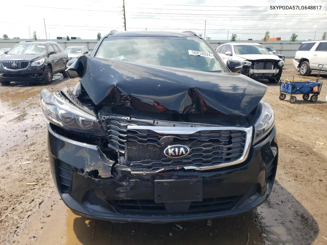 2020 Kia Sorento S VIN: 5XYPGDA57LG648817 Lot: 56838024