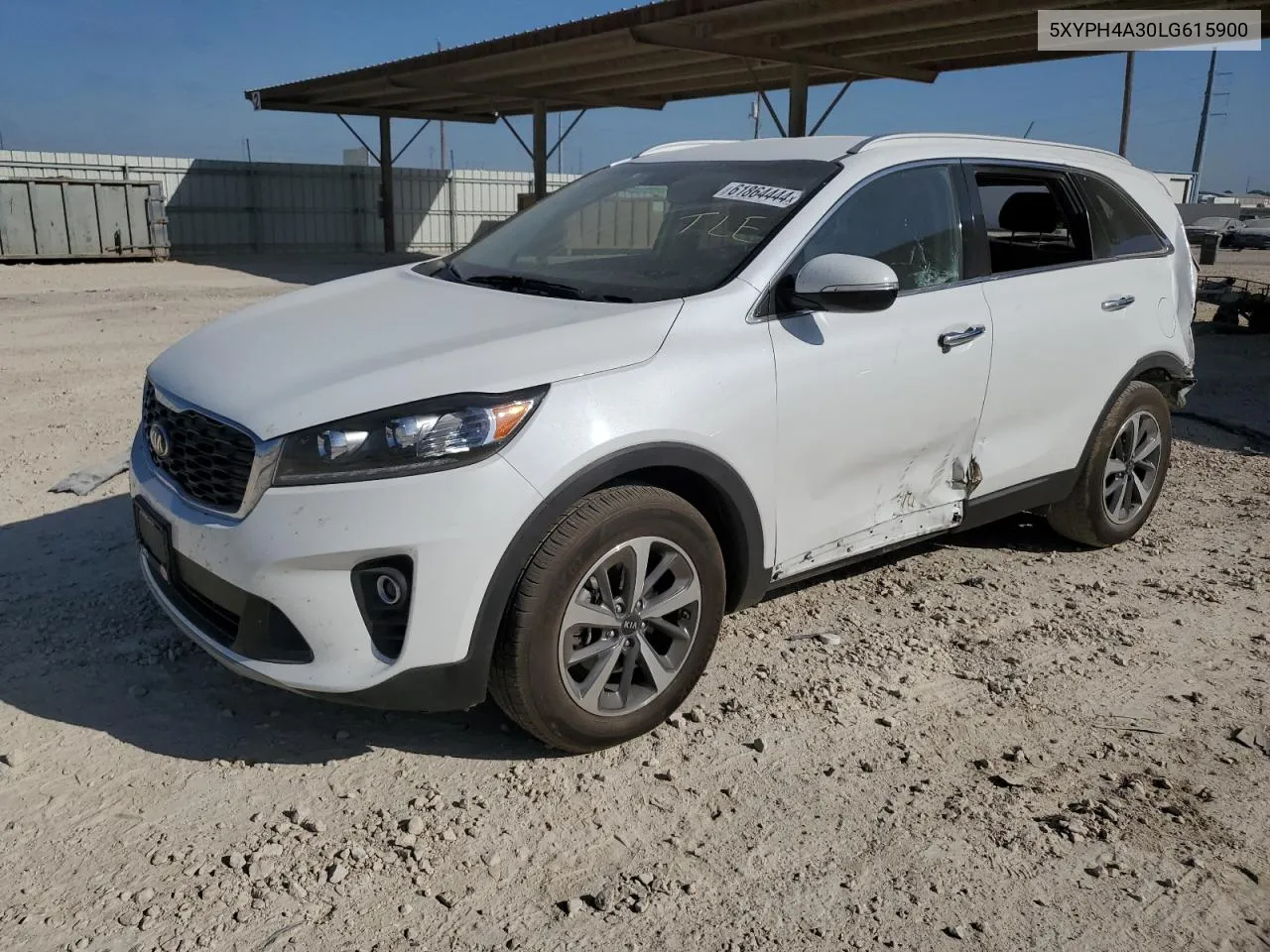 2020 Kia Sorento Ex VIN: 5XYPH4A30LG615900 Lot: 61864444