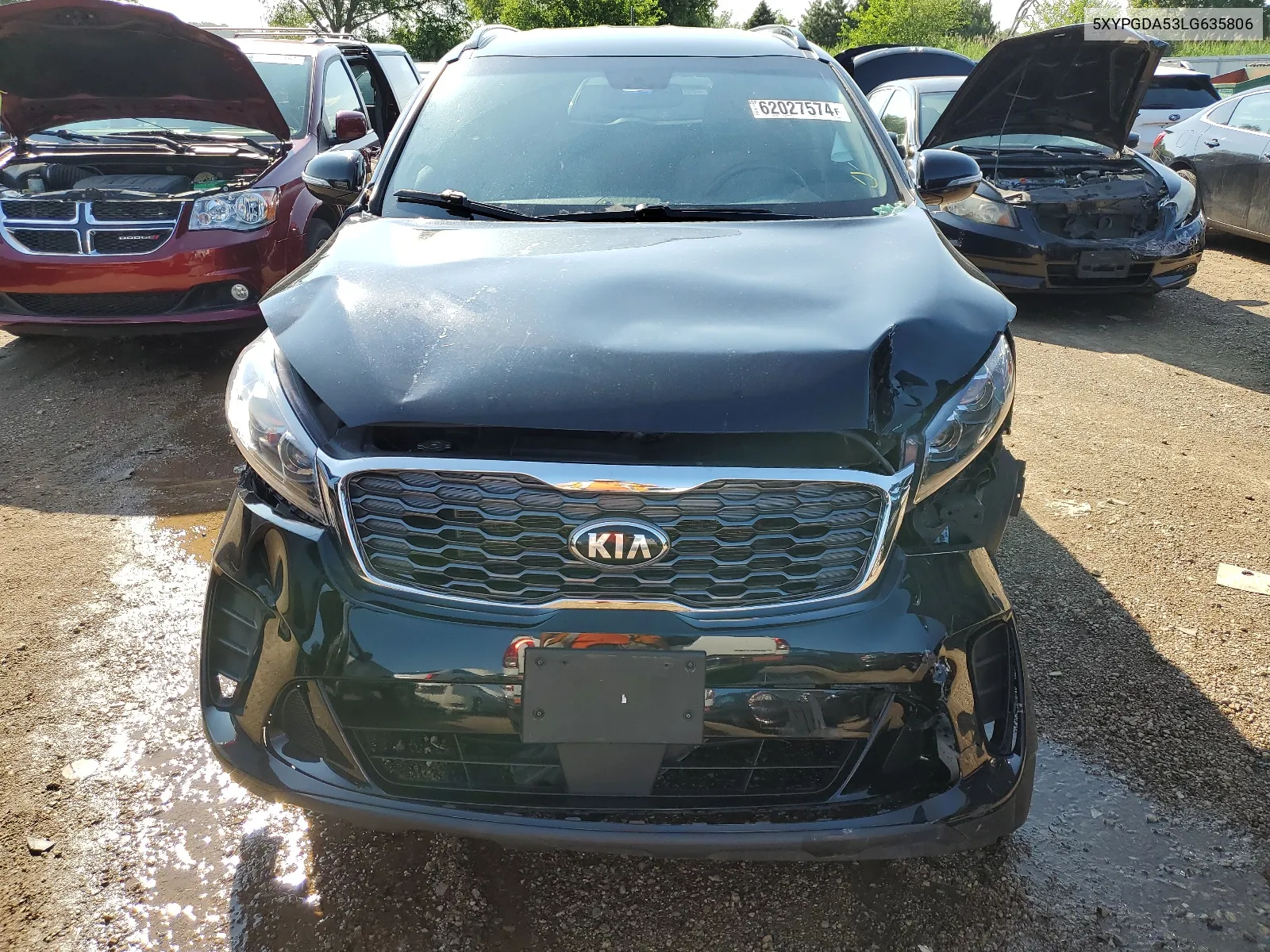 2020 Kia Sorento S VIN: 5XYPGDA53LG635806 Lot: 62027574