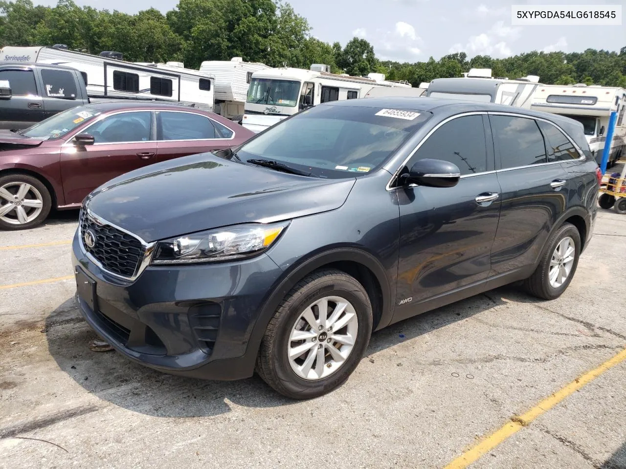 2020 Kia Sorento S VIN: 5XYPGDA54LG618545 Lot: 64655934