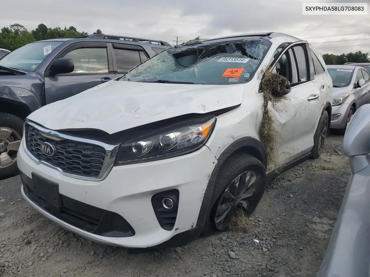 2020 Kia Sorento Ex VIN: 5XYPHDA58LG708083 Lot: 66313514