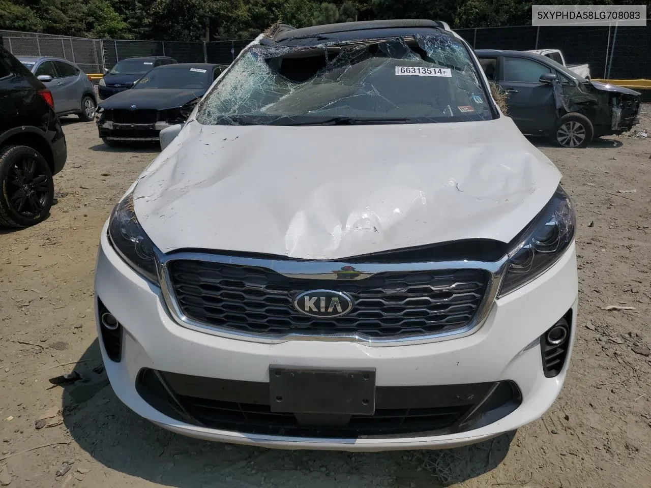 2020 Kia Sorento Ex VIN: 5XYPHDA58LG708083 Lot: 66313514