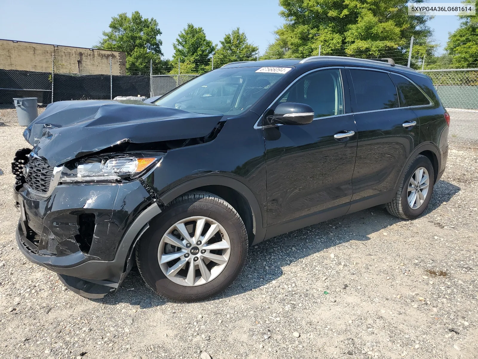 2020 Kia Sorento L VIN: 5XYPG4A36LG681614 Lot: 67566094